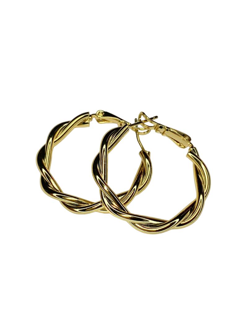 Braided Hoops Earrings